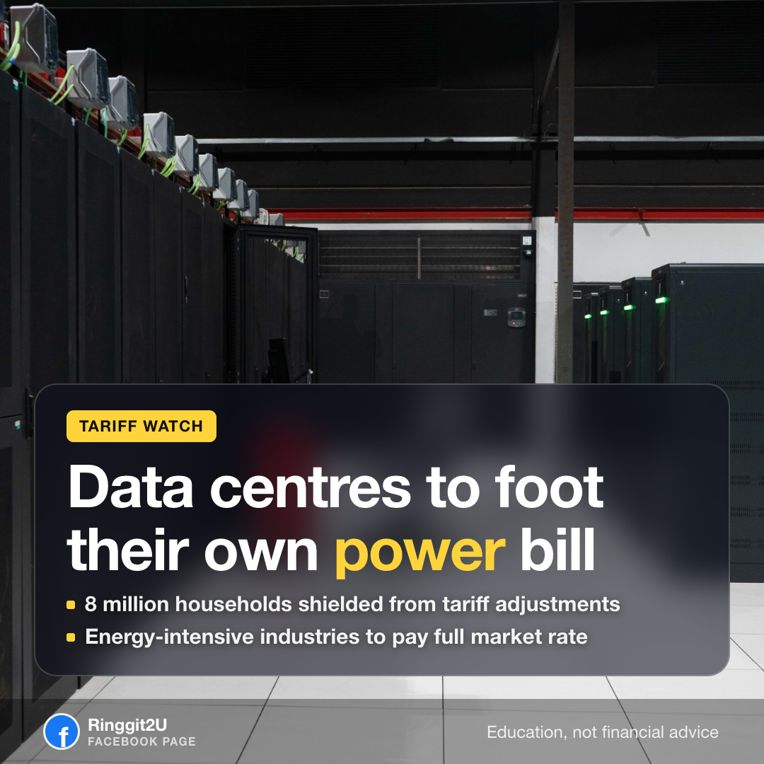 Data centre server room with rows of racks, representing the user-pays electricity tariff review for 2027