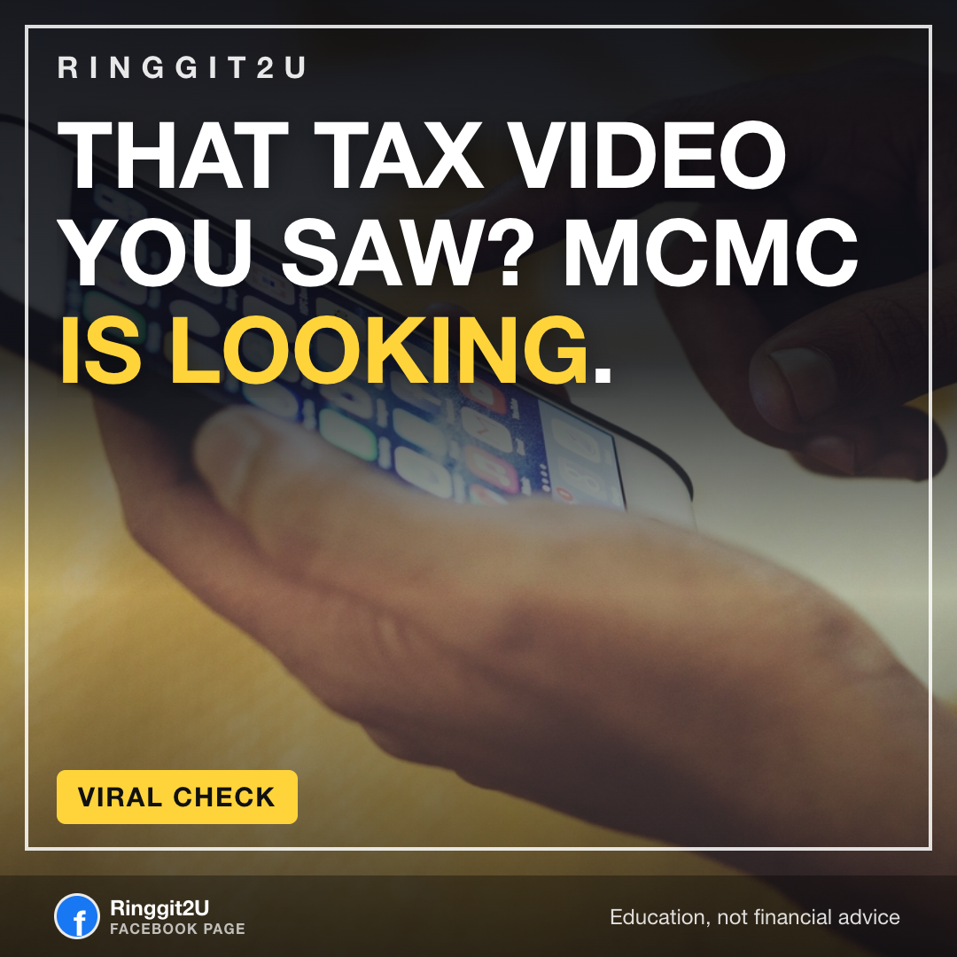 A phone showing a viral video next to a printed payslip, illustrating the gap between online tax claims and official figures