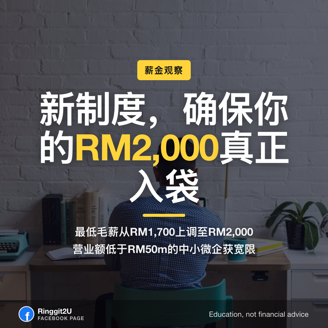 电子工资屏幕,显示大马雇员的最低薪金计算
