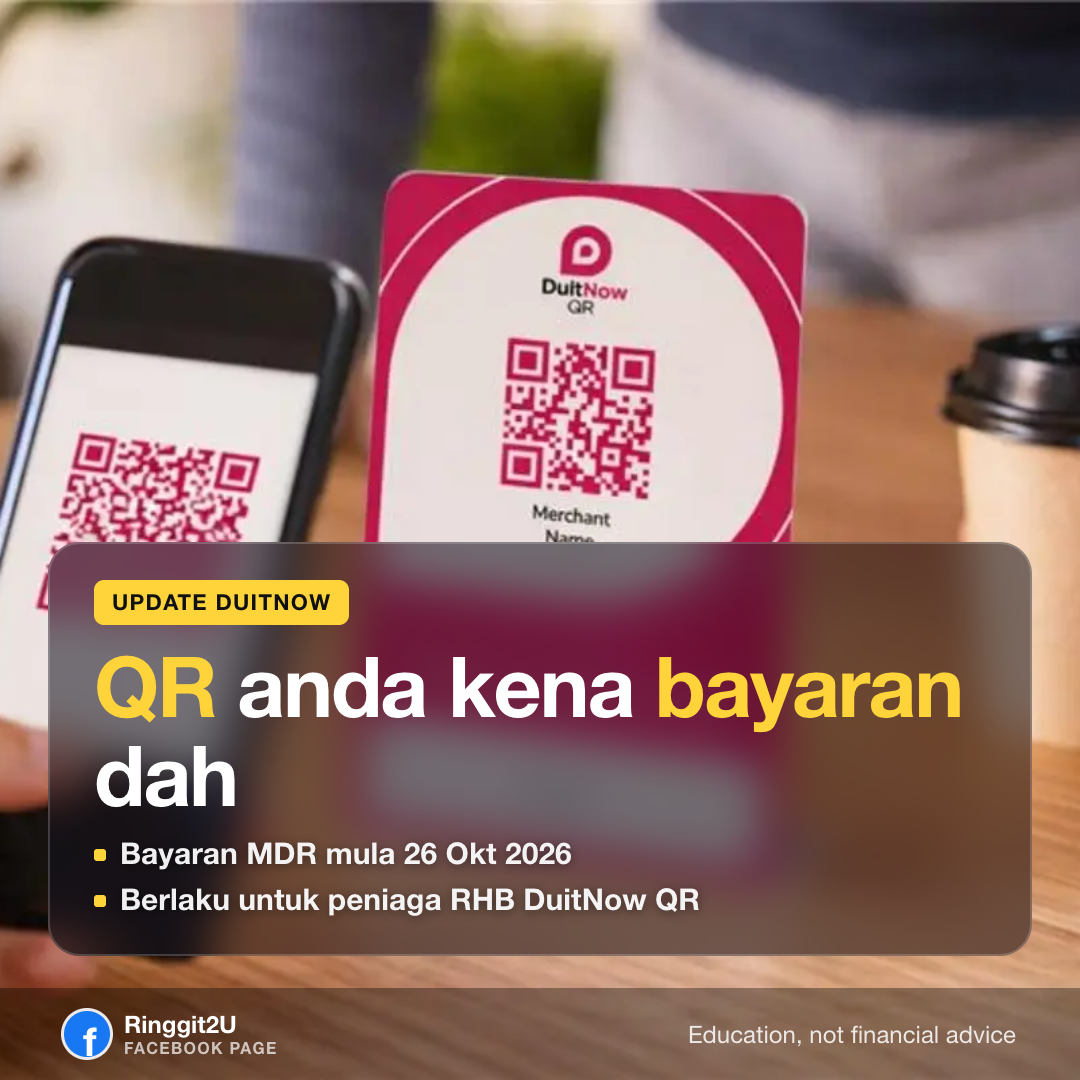 Pembayaran kod QR di kaunter kedai Malaysia dengan telefon mengimbas